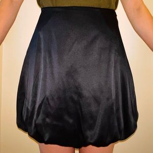 Black silk Corey Lynn Calter bubble mini skirt EUC